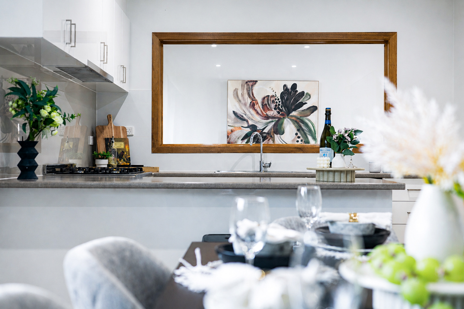 Kitchen interior detail photograph
